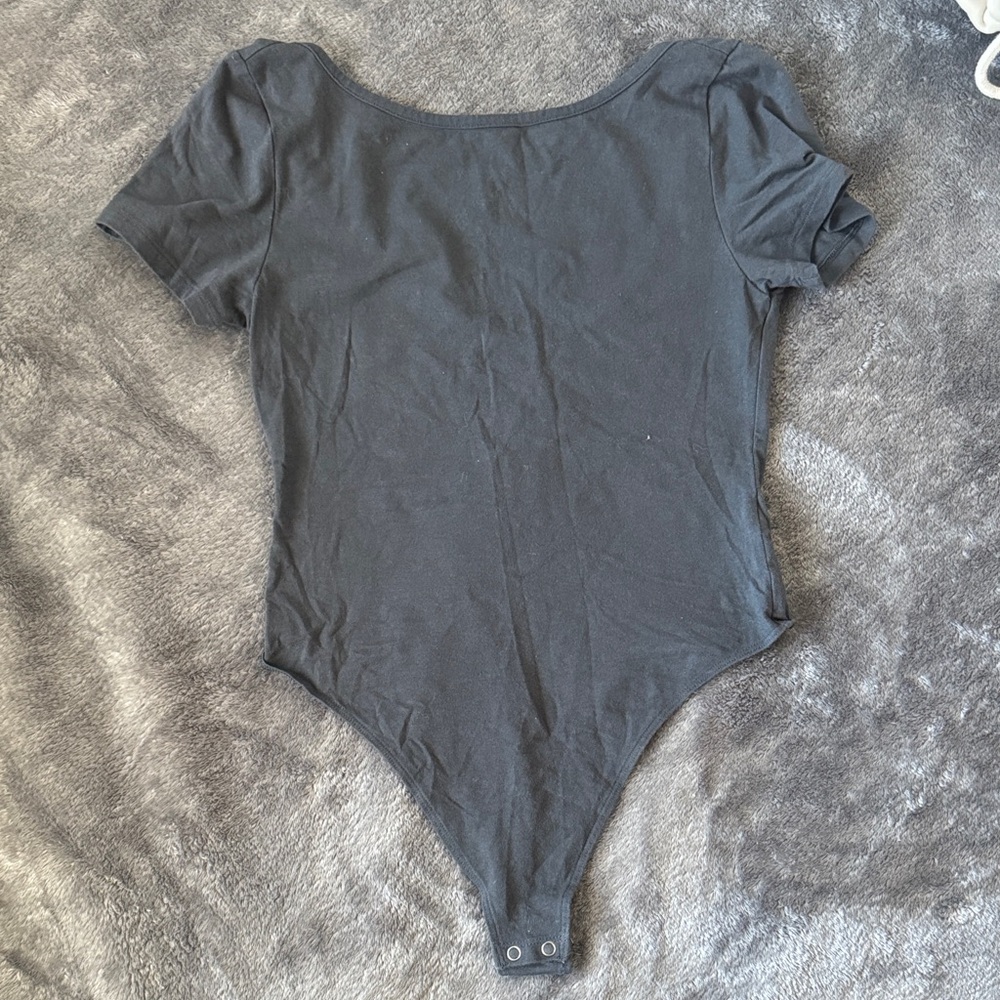 American Eagle Outfitters Charcoal Bodysuit